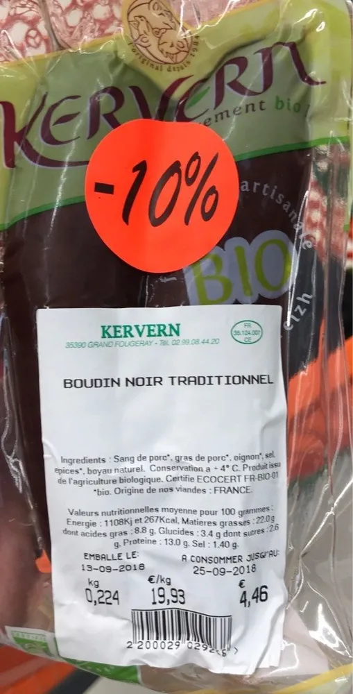 Boudin noir traditionnel