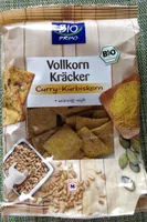 Vollkorn Kräcker Curry-Kürbiskern