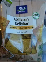 Vollkorn Kräcker Curry-Kürbiskern