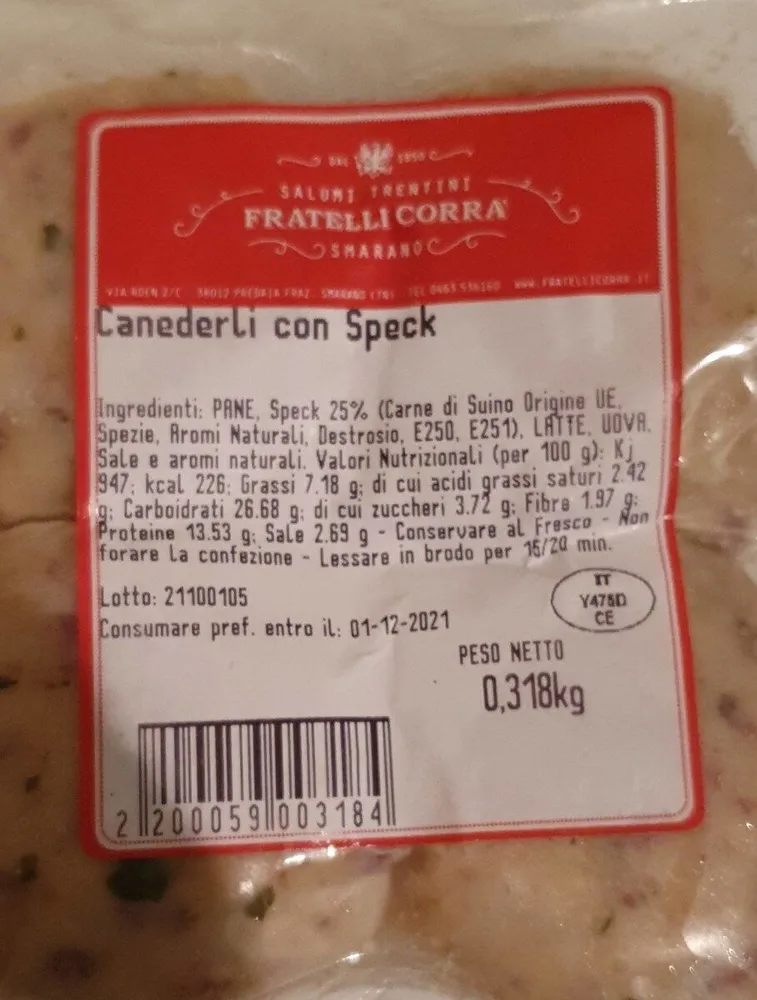 Canederli con speck