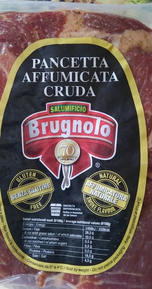 Pancetta affumicata cruda