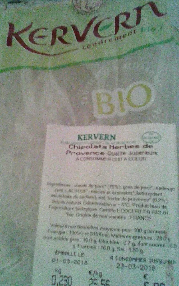 Chipolata herbes de Provence