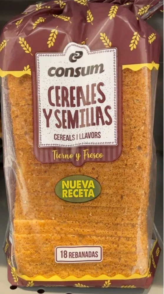 Pan de molde cereales y semillas