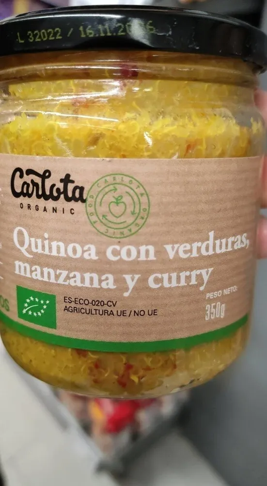 Quinoa con verduras manzana y curry