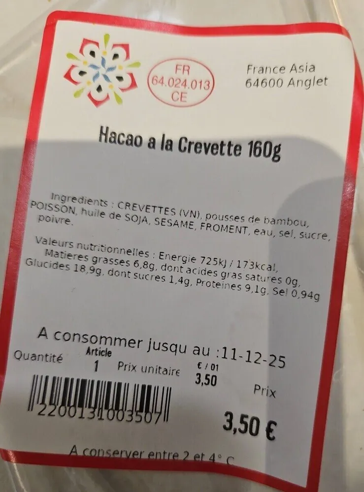 Hacao à la crevette