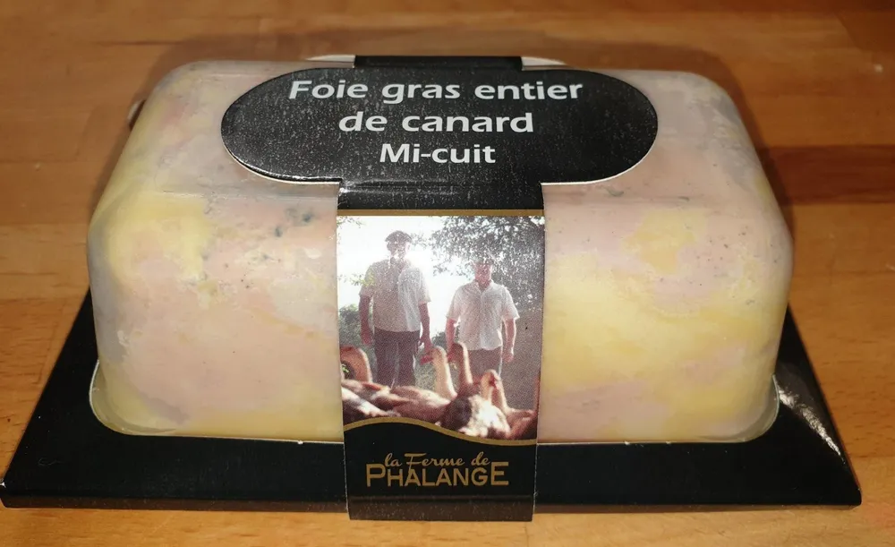 Foie gras entier de canard mi-cuit