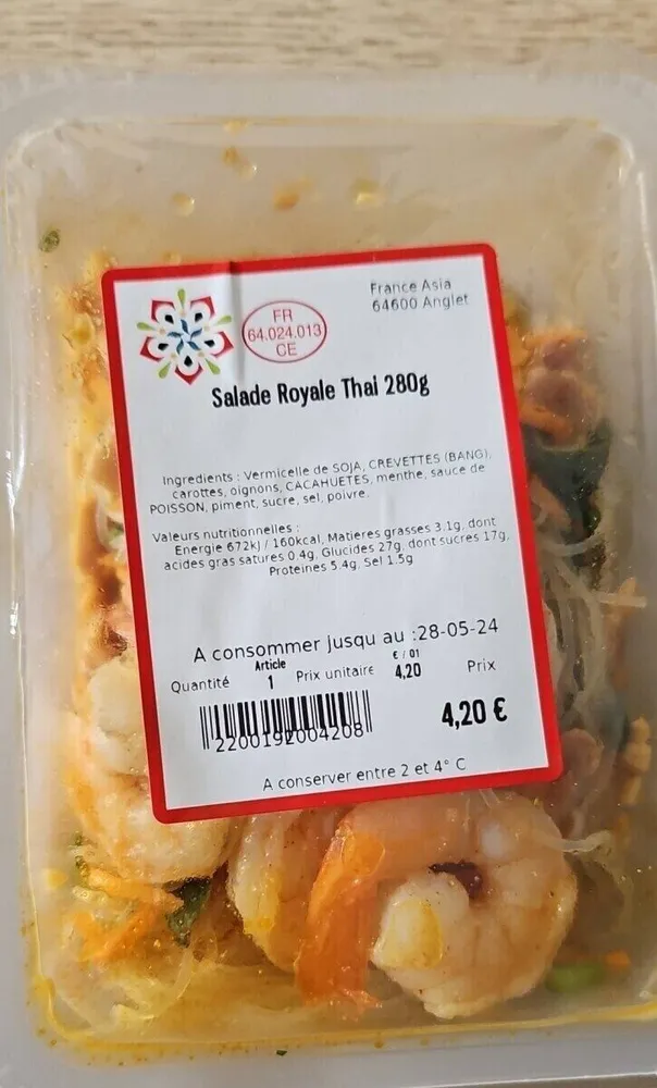 Salade royale thai 280 gr