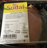 Lomo tranche au piment