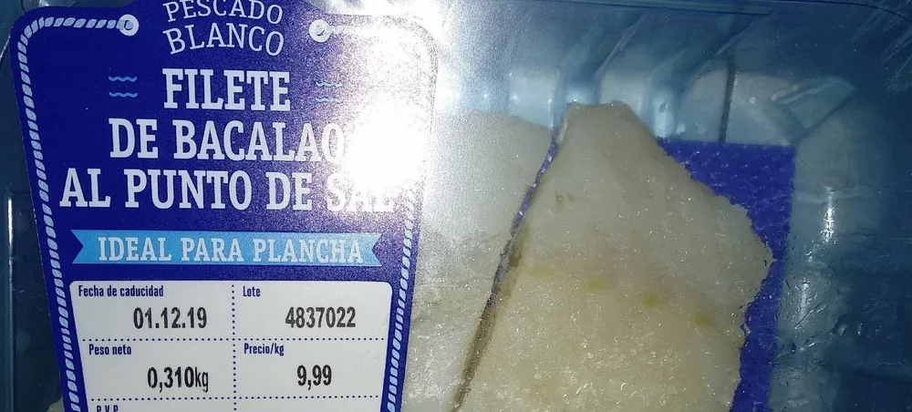 Filete Bacalao al punto de sal