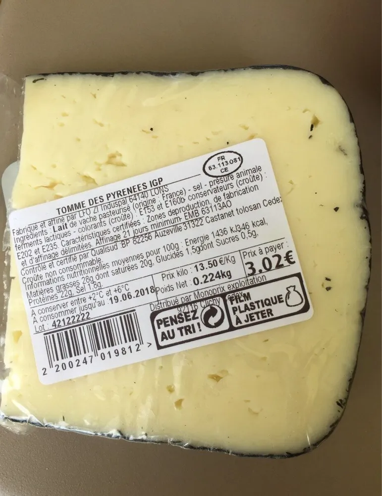 Tomme des pyrénées igp