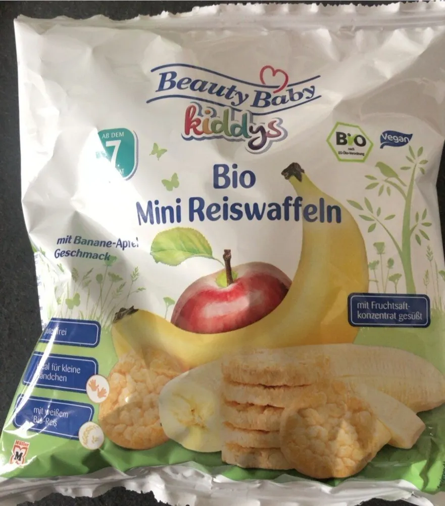 Bio Mini Reiswaffeln mit Banane-Apfel Geschmack