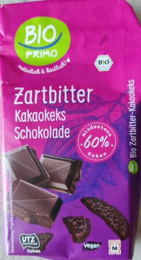 Zartbitter Kakaokeks Schokolade