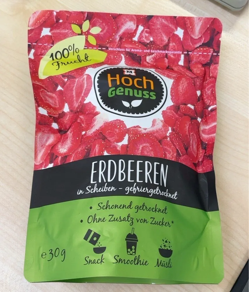 Erdbeeren gefriergetrocknet