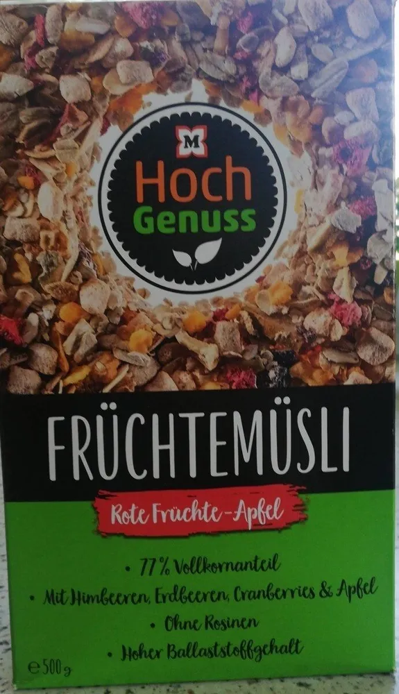 Früchtemüsli  Rote Früchte-Apfel