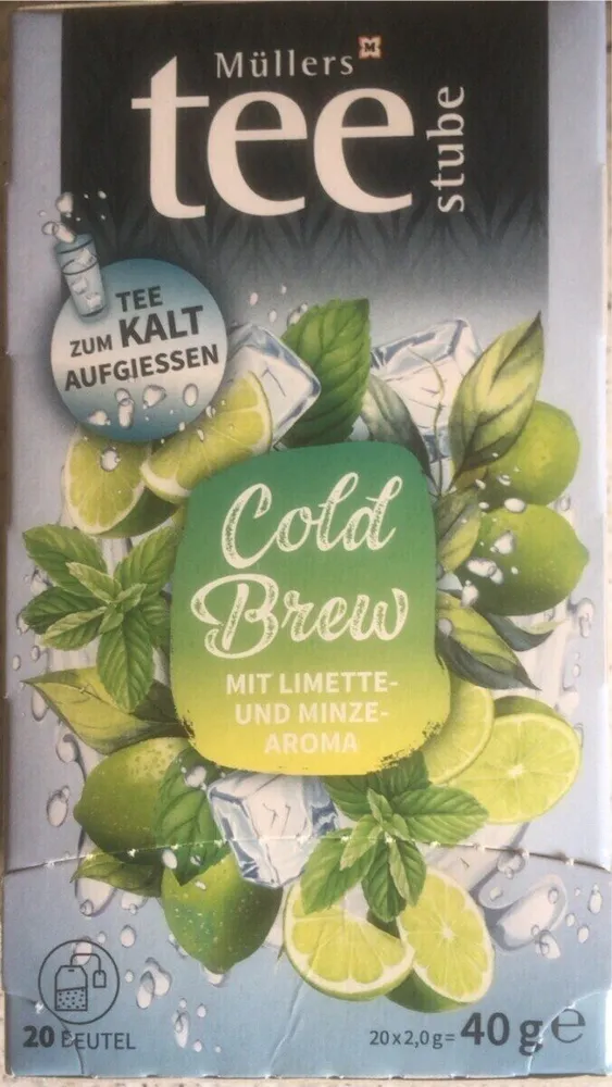 Cold brew mit limette und minz aroma