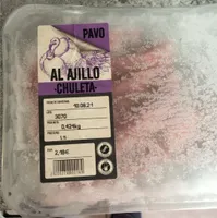 Chuleta de pavo al ajillo