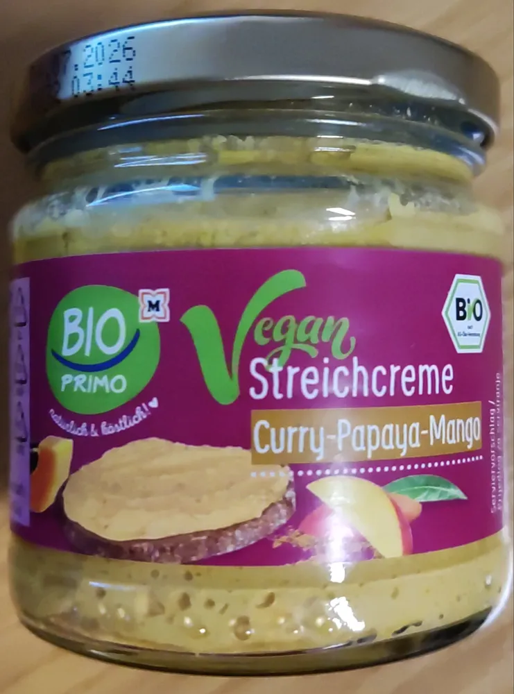 Streichcreme Curry-Papaya-Mango