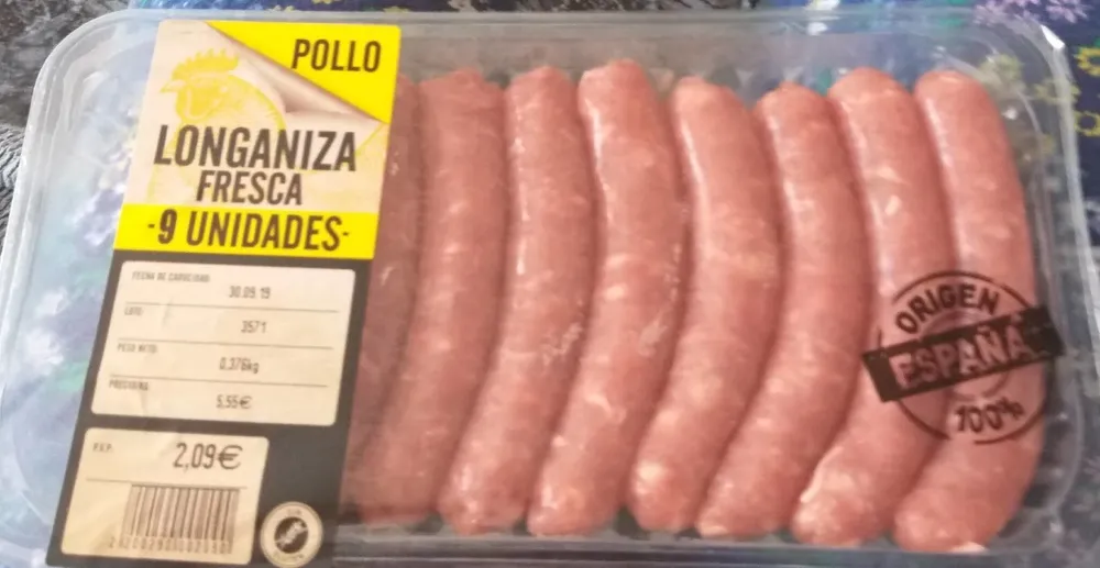 Salchichas de longaniza fresca
