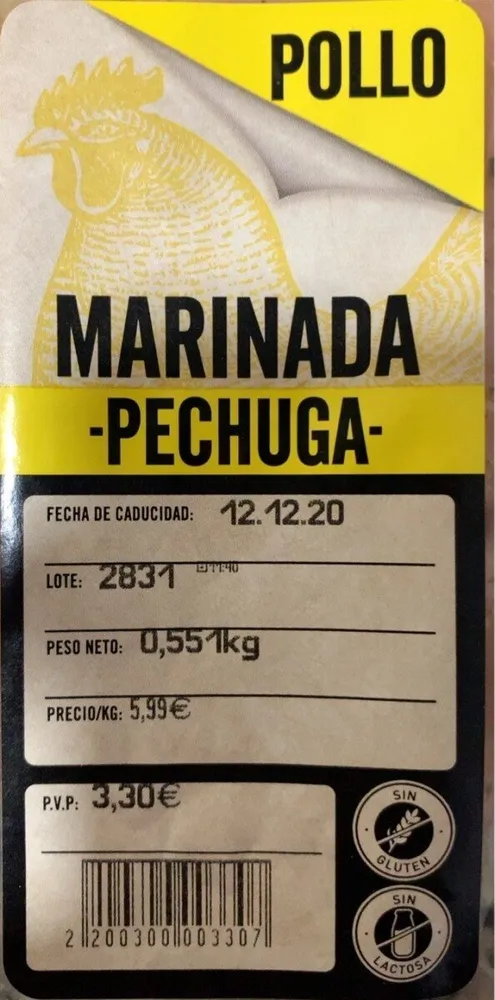Pechuga de pollo marinada
