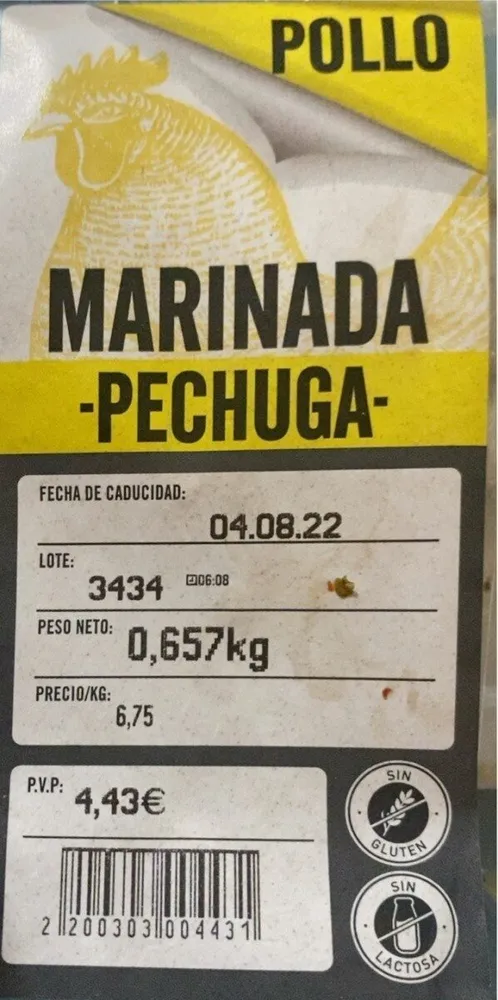 Medallon de pollo marinado
