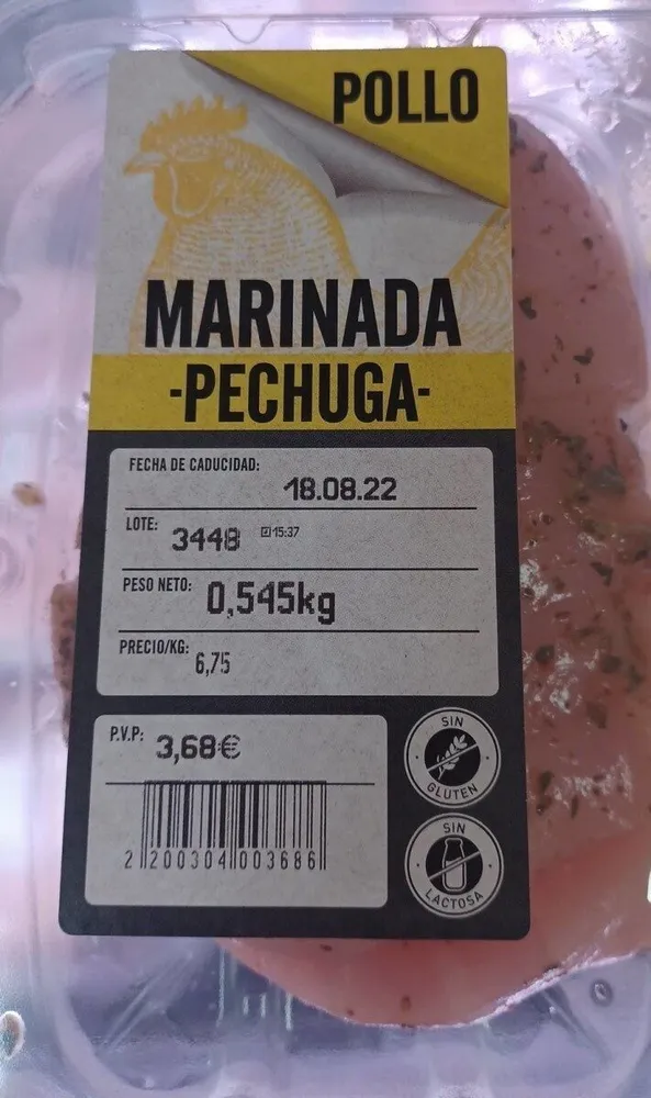 Pollo marinada pechuga