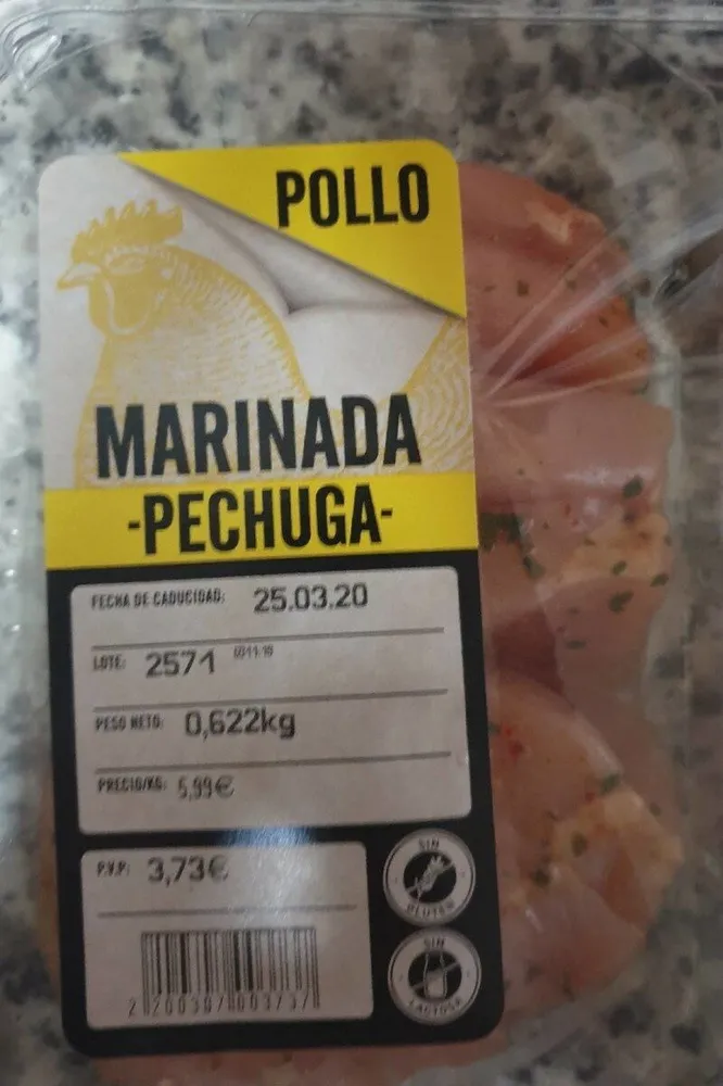 Pechuga de pollo marinada