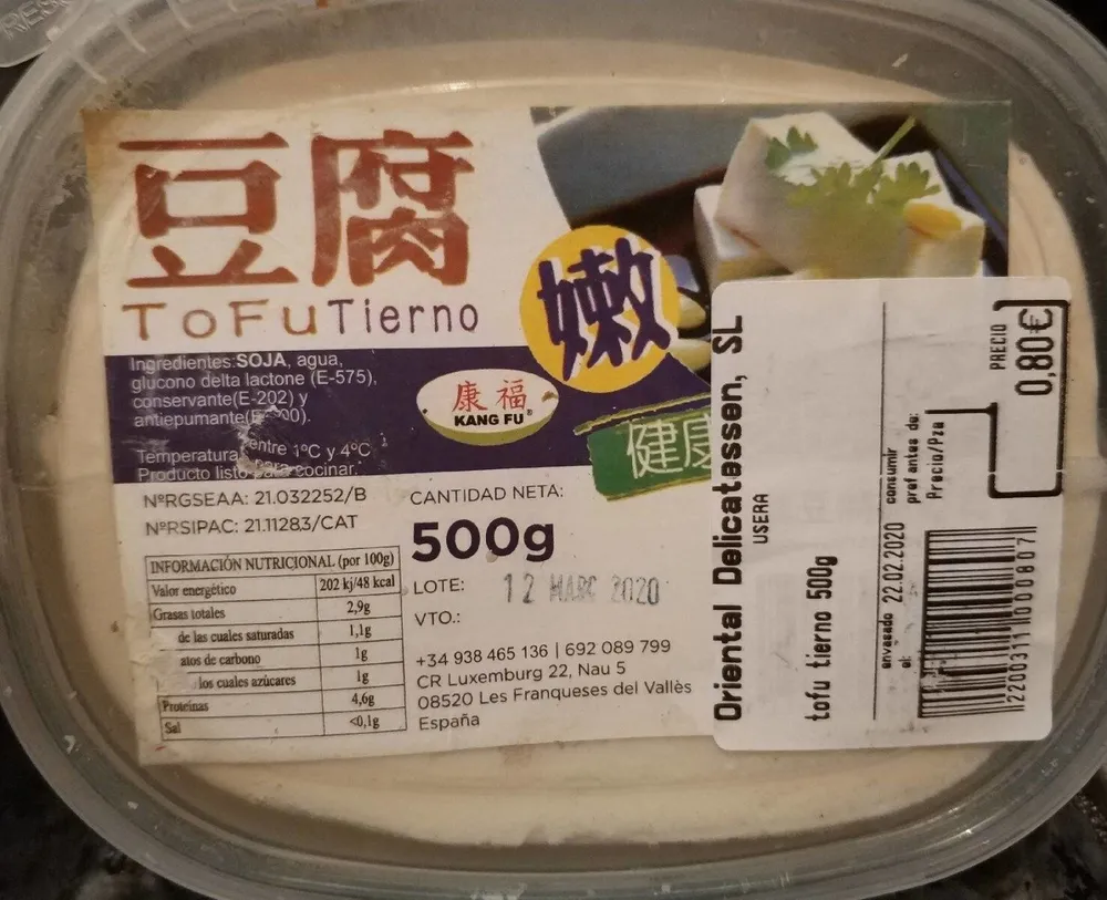 Tofu tierno