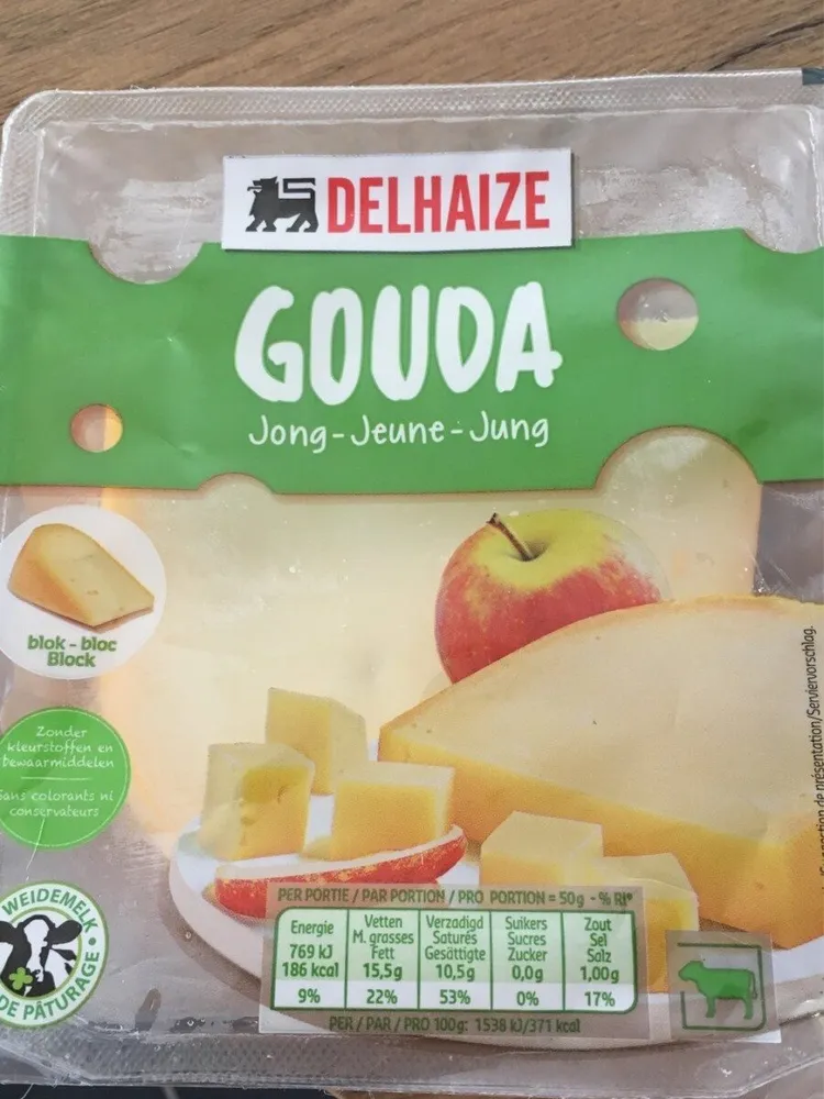 Gouda jeune en bloc