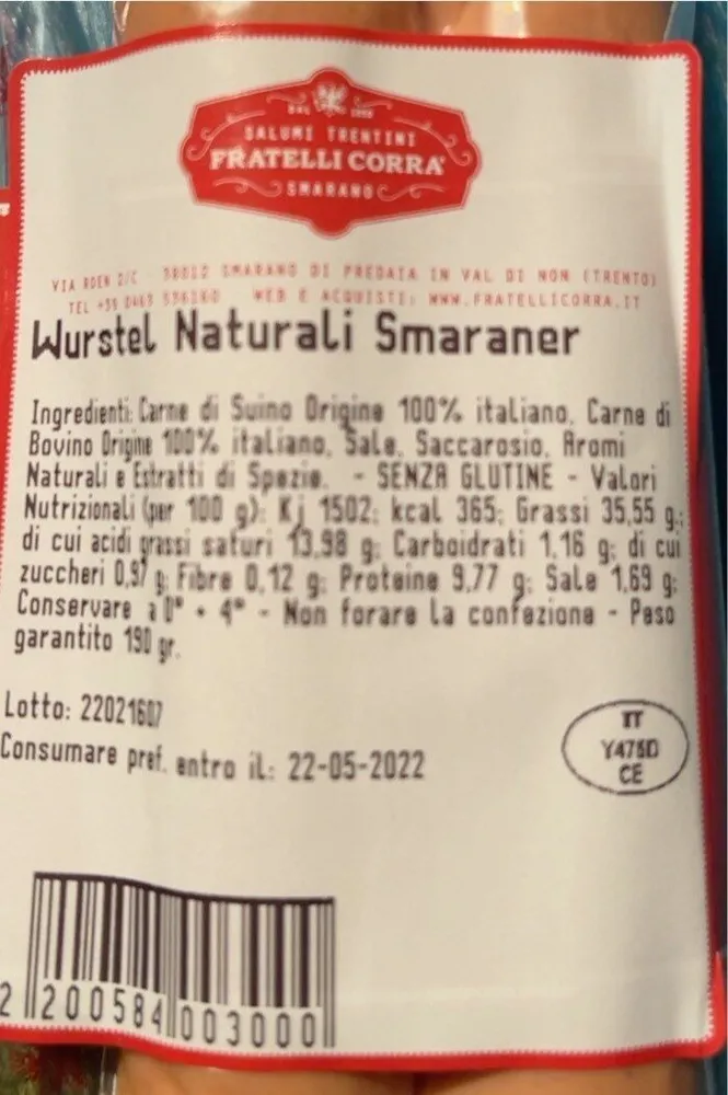 Würstel Naturali Smaraner