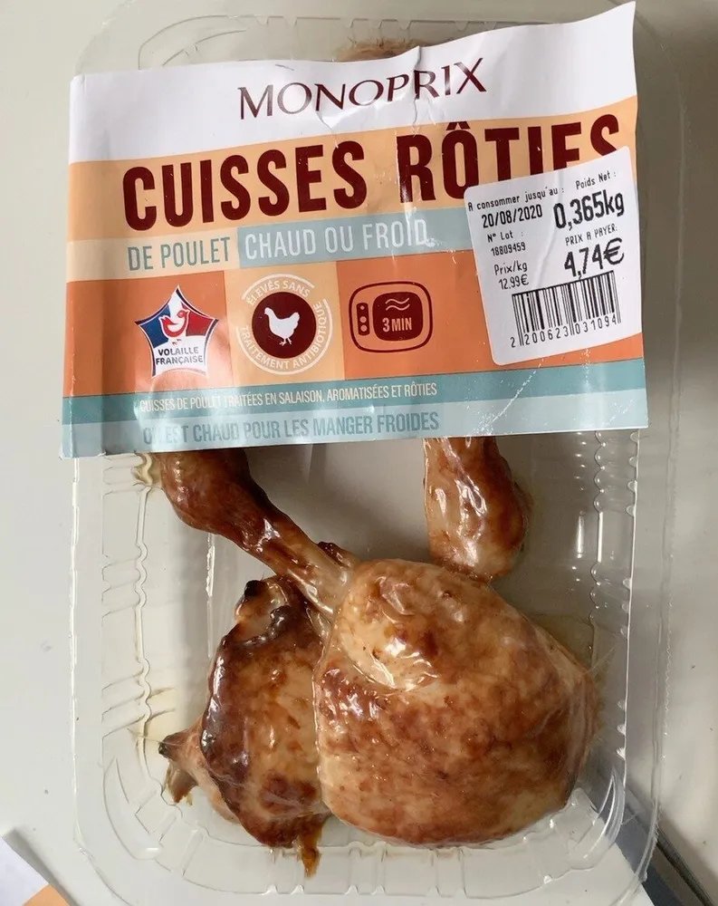 cuisses rôties de poulet
