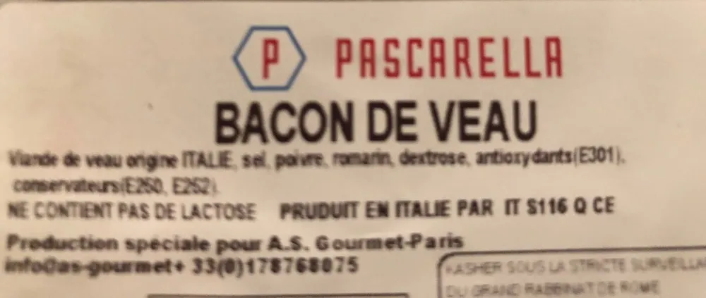 Bacon de veau