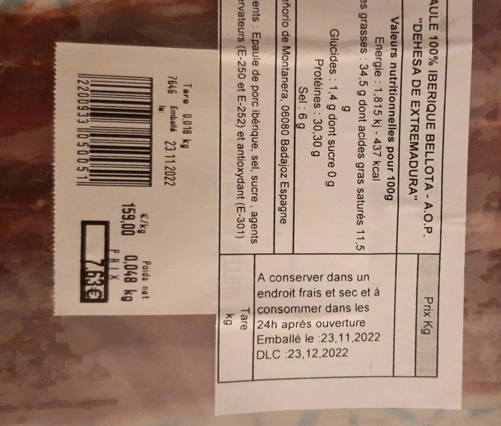 Authentique Pata Negra AOP
