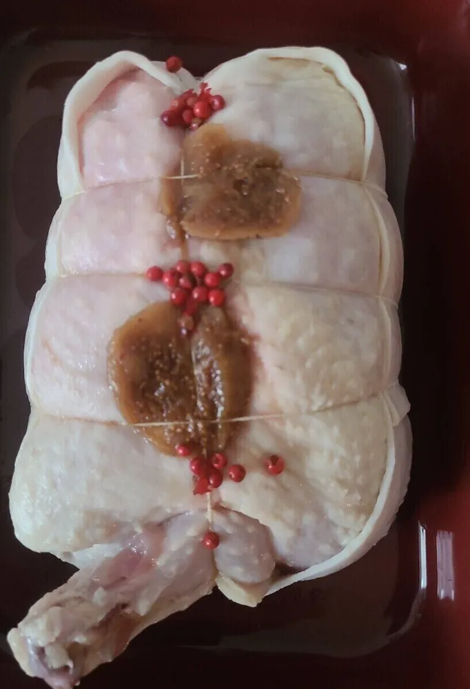 Demi chapon farce foie gras
