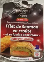Filet de Saumon en croûte et sa fondue de poireaux