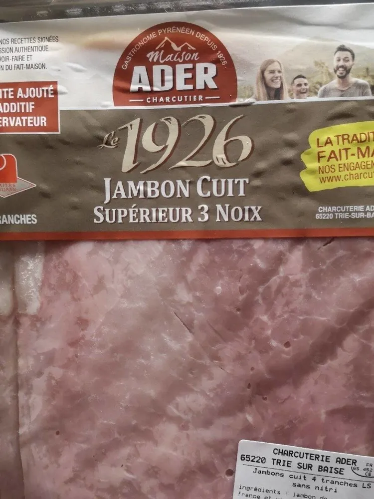 Jambon cuit supérieur 3 noix