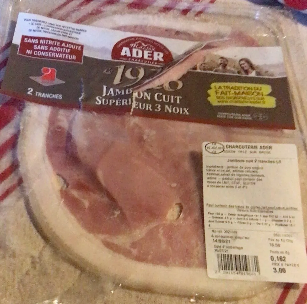Jambon cuit superieur 3 noix