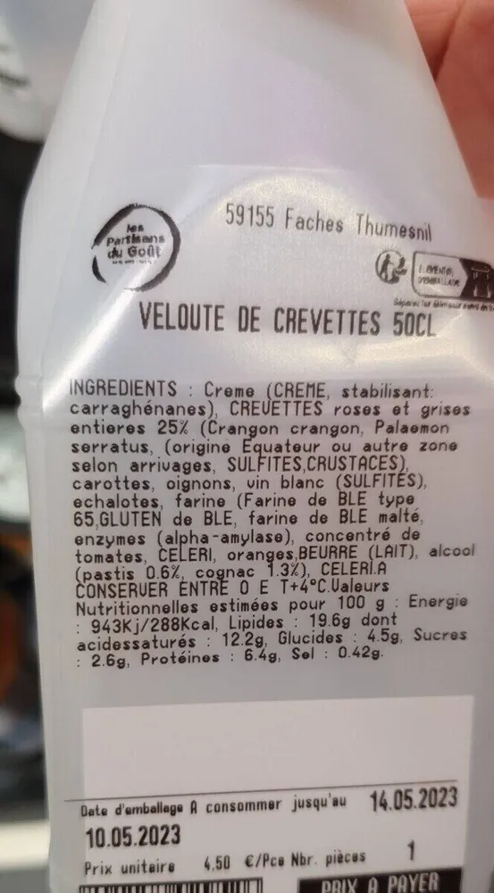 Soupe crevette