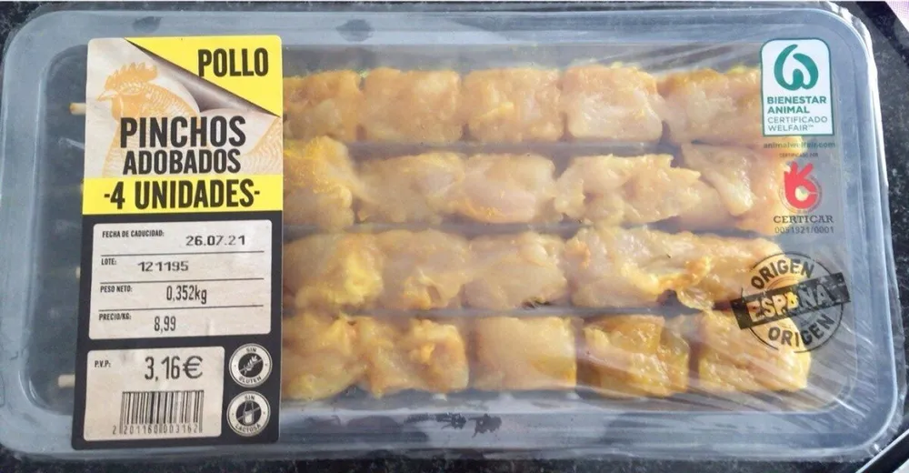 pinchos adobados pollo