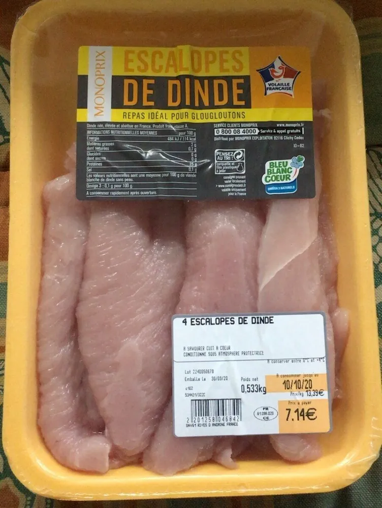 Escalopes de dinde