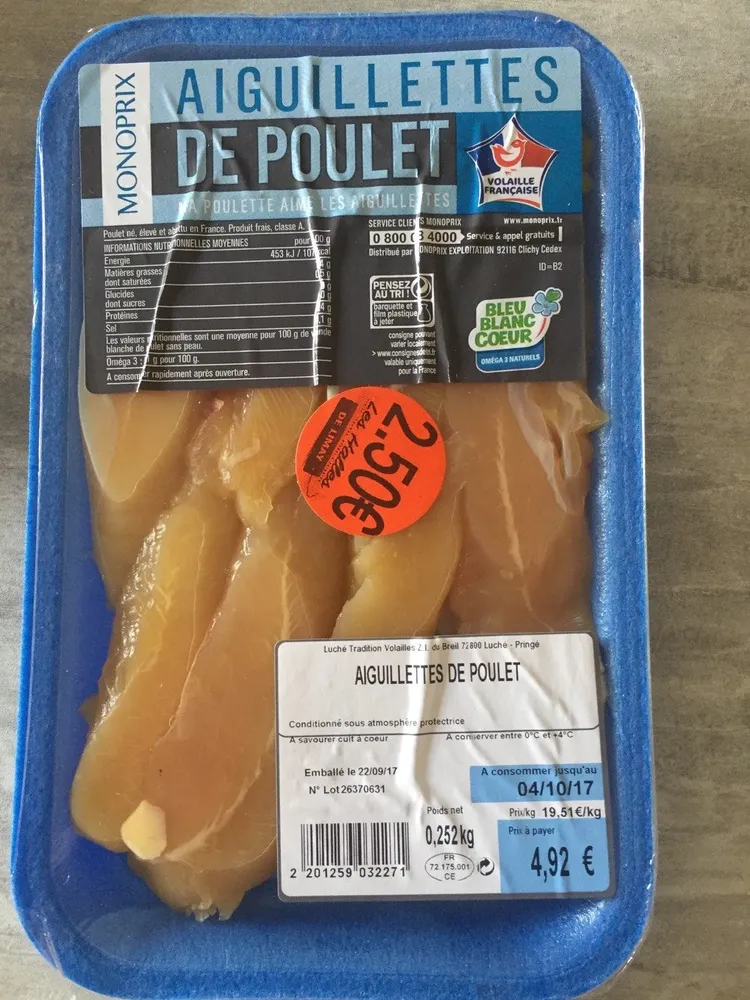 Aiguillettes de poulet