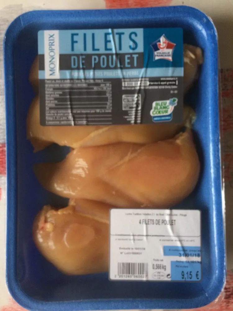 Filets de poulet