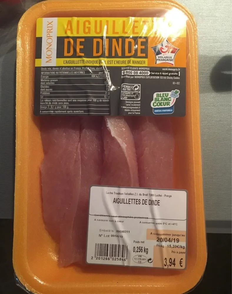 Aiguillettes de dinde