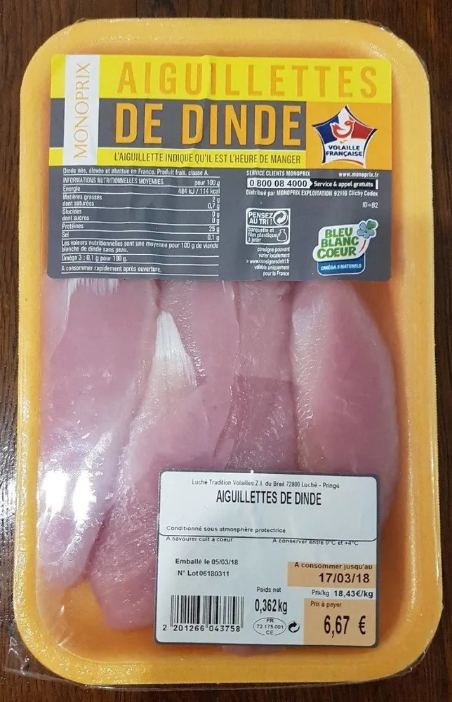 Aiguillettes de dinde Bleu Blanc Coeur