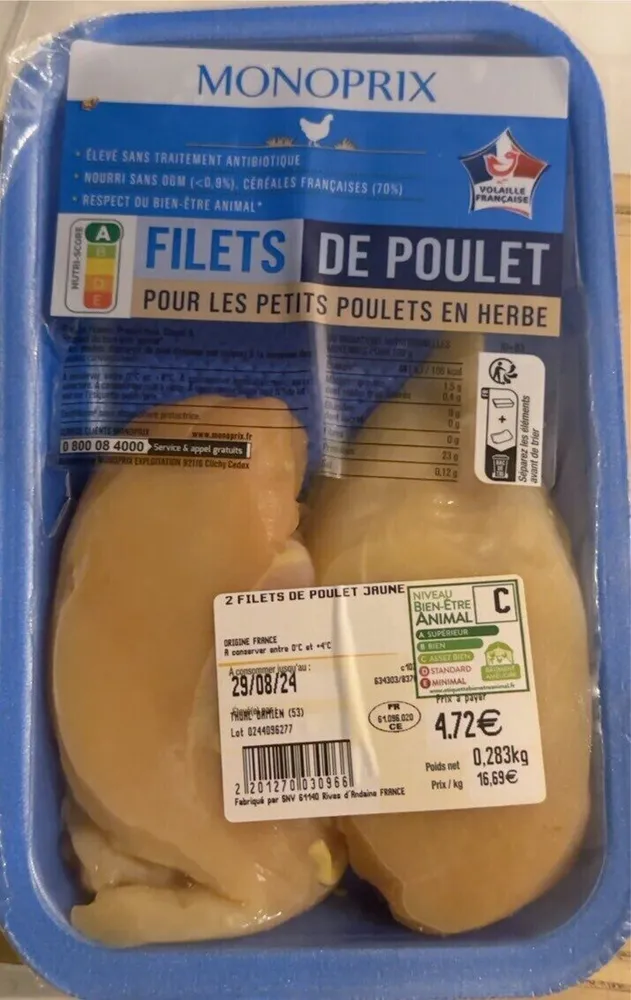 Filets de poulet