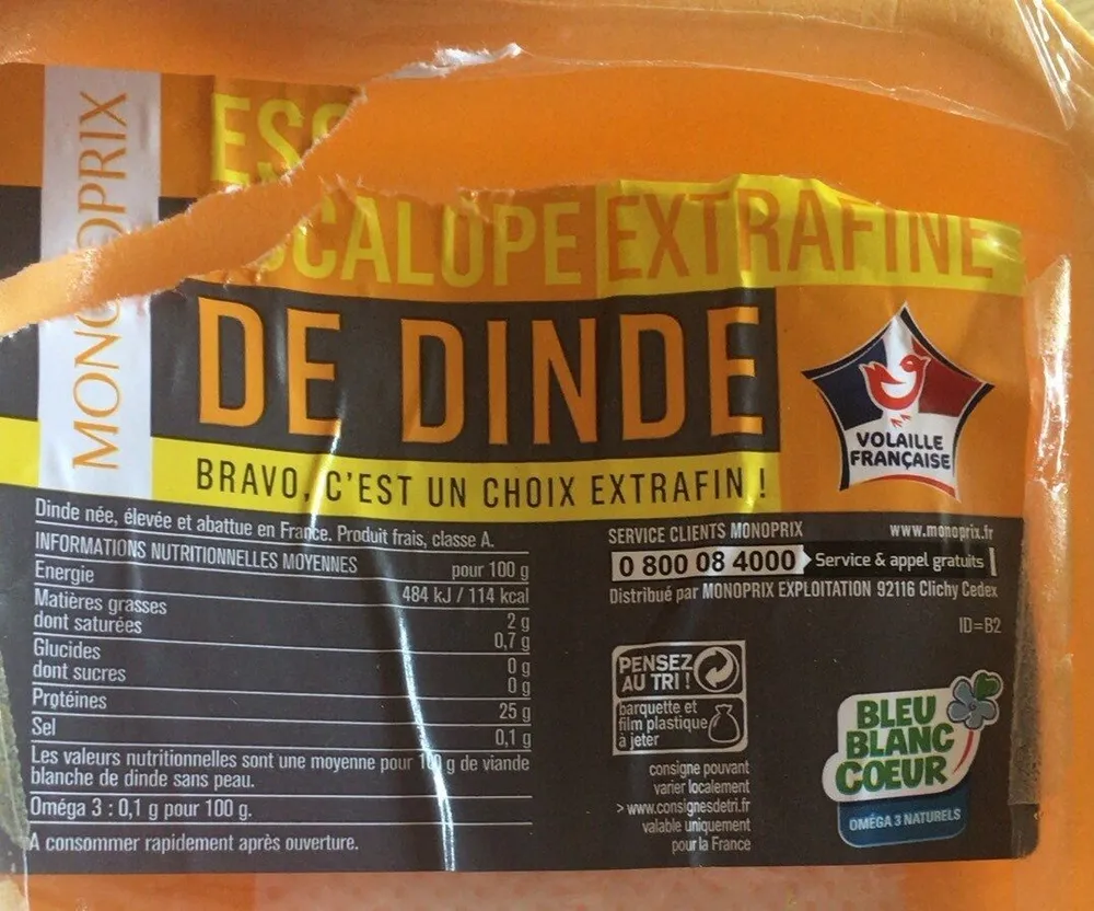 Escalope extrafine de dinde