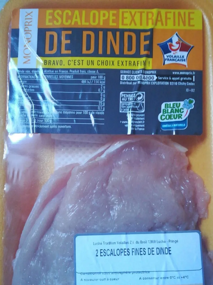 Escalope extrafine de dinde