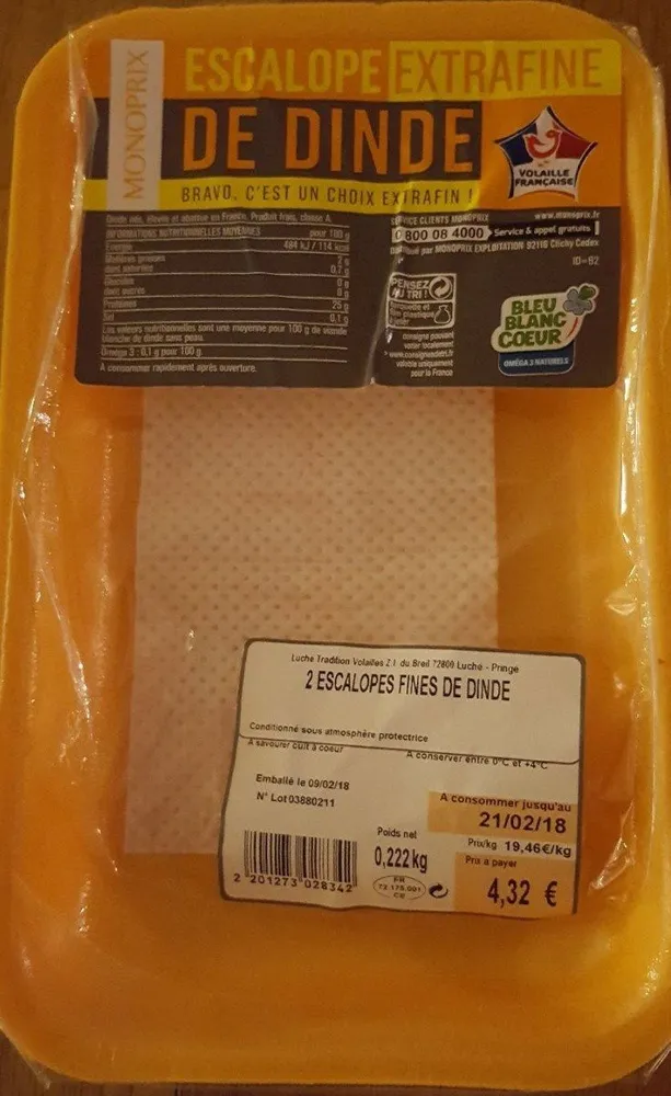 Escalope de dinde