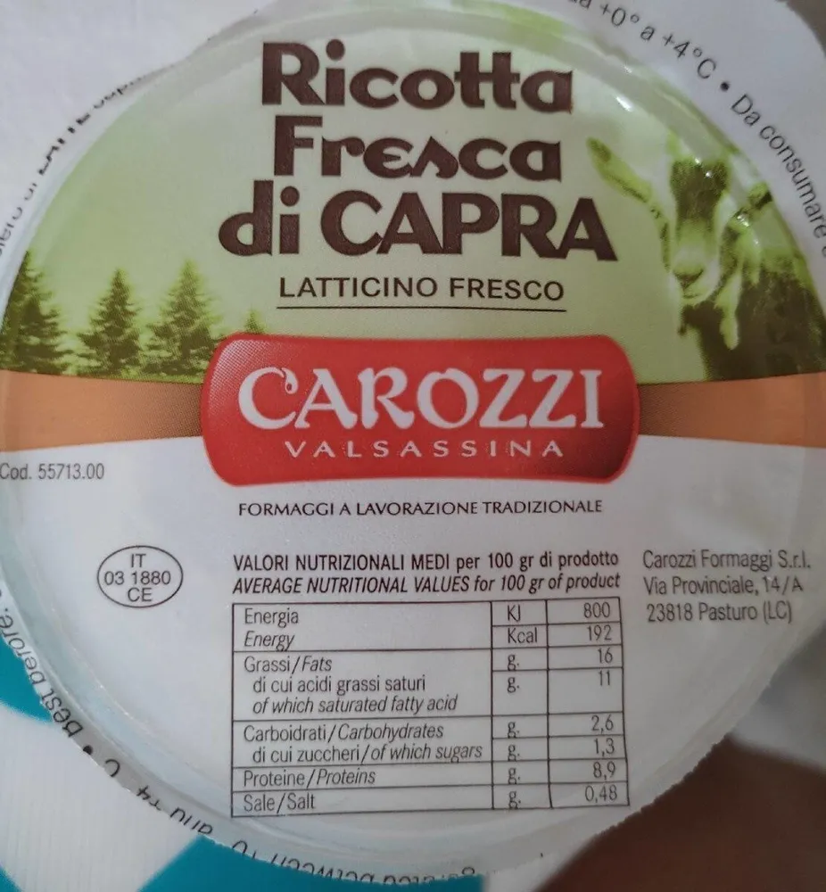 Ricotta fresca di capra
