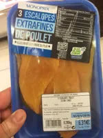 Escalopes extrafines de poulet