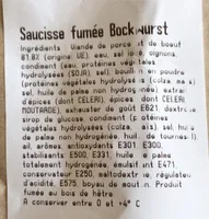 Saucisse fumée Bockwurst